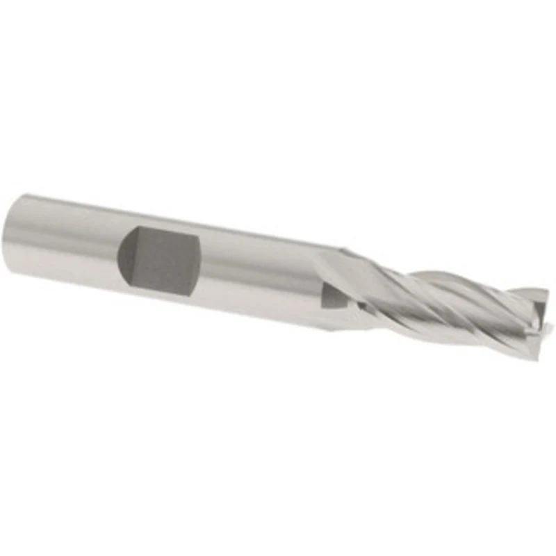 OSG 5/16, 3/4 LOC, 3/8 Shank Diam, 2-1/2 OAL, 4 Flute, Cobalt Square End Mill Single End, Uncoated, Spiral Flute, 30 ...